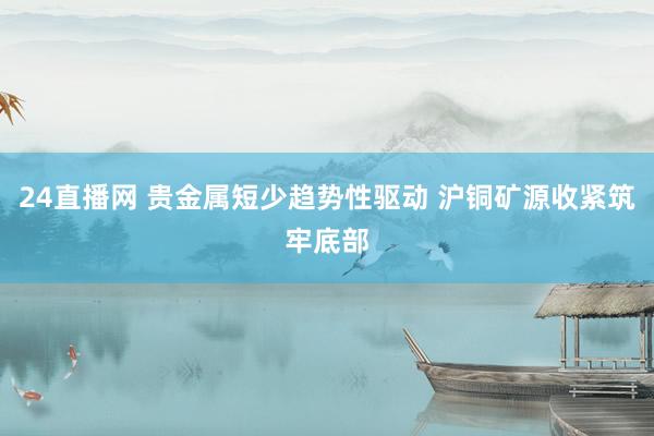 24直播网 贵金属短少趋势性驱动 沪铜矿源收紧筑牢底部