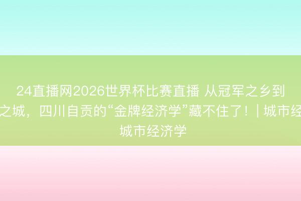 24直播网2026世界杯比赛直播 从冠军之乡到赛事之城,四川自贡的“金牌经济学”藏不住了!| 城市经济学